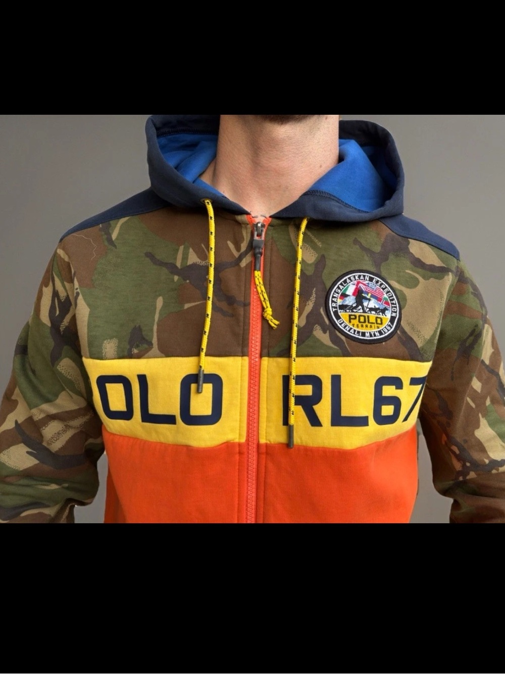 RL67 Ralph Lauren POLO COUNTRY Terrain HOODIE Mens XXL TTG Jacket CAMO Zipper EX - Picture 6 of 11